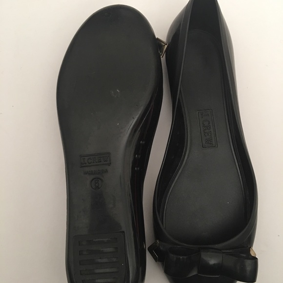 👗 J. Crew Jelly Bow Ballet Flats w/ gold Accent - Picture 5 of 7